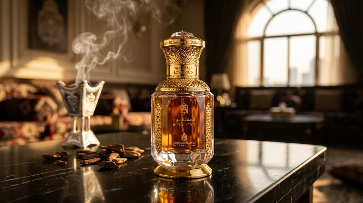 كود خصم عبد الصمد القرشي 2026 (GT81): سر التوفير المزدوج على سادة العطر الملكي وعطور النيش الفاخرة 👑✨